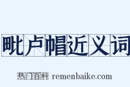 毗卢帽近义词是什么意思的图片